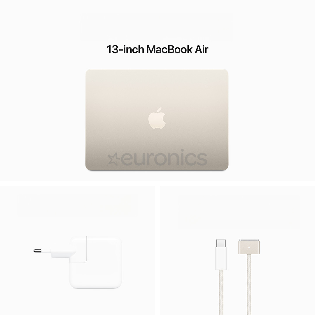 Apple MacBook Air 13'' (2024), M3 8C/10C, 16 GB, 512 GB, ENG, starlight - Notebook