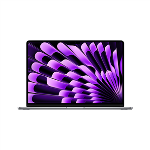 Apple MacBook Air 15'' (2024), M3 8C/10C, 8 GB, 256 GB, SWE, pelēka - Portatīvais dators