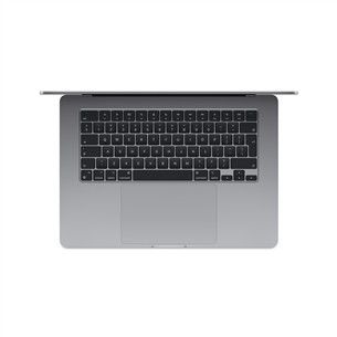 Apple MacBook Air 15'' (2024), M3 8C/10C, 8 GB, 256 GB, ENG, pelēka - Portatīvais dators