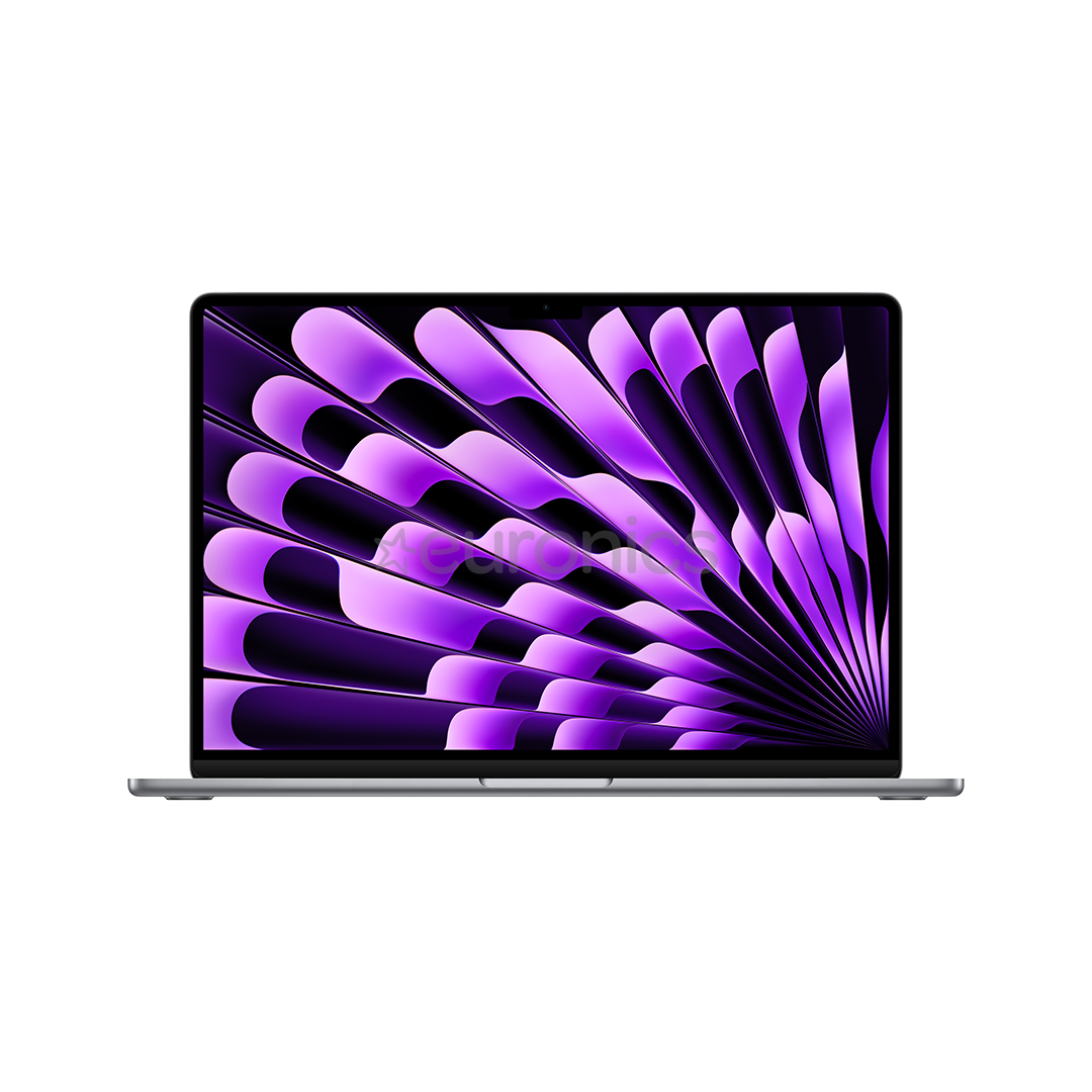 Apple MacBook Air 15'' (2024), M3 8C/10C, 8 GB, 512 GB, RUS, pelēka - Portatīvais dators