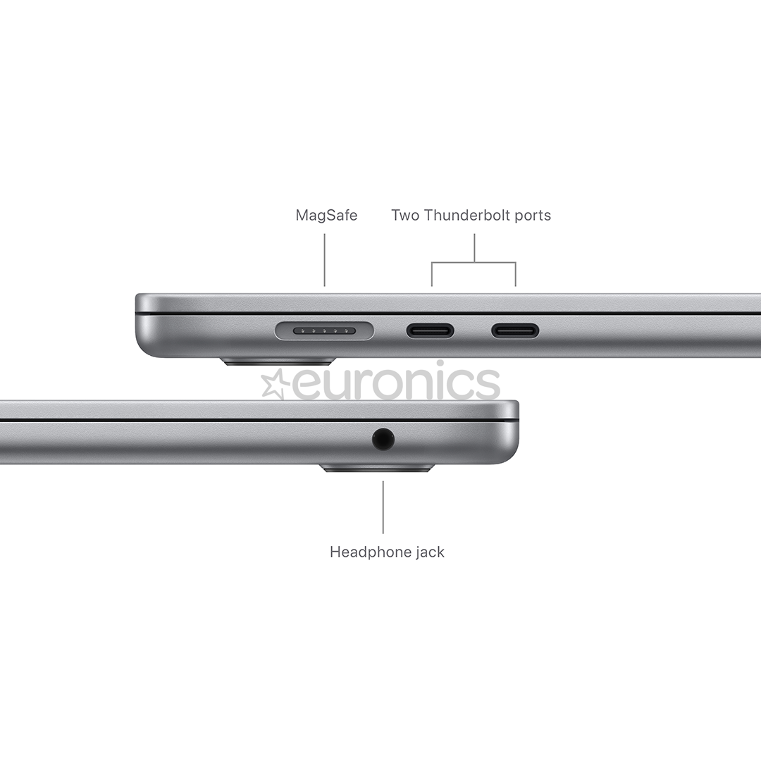 Apple MacBook Air 15'' (2024), M3 8C/10C, 8 GB, 512 GB, RUS, pelēka - Portatīvais dators