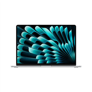 Apple MacBook Air 15'' (2024), M3 8C/10C, 8 GB, 256 GB, SWE, sudraba - Portatīvais dators