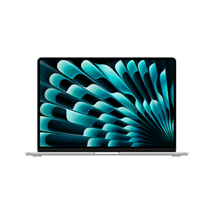 Apple MacBook Air 15'' (2024), M3 8C/10C, 8 GB, 256 GB, ENG, sudraba - Portatīvais dators MRYP3ZE/A