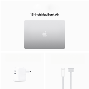 Apple MacBook Air 15'' (2024), M3 8C/10C, 8 GB, 512 GB, SWE, silver - Notebook