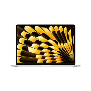 Apple MacBook Air 15'' (2024), M3 8C/10C, 8 GB, 256 GB, SWE, zelta - Portatīvais dators MRYR3KS/A