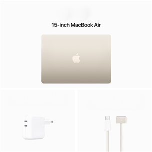 Apple MacBook Air 15'' (2024), M3 8C/10C, 8 GB, 256 GB, SWE, zelta - Portatīvais dators