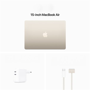 Apple MacBook Air 15'' (2024), M3 8C/10C, 8 GB, 256 GB, RUS, zelta - Portatīvais dators