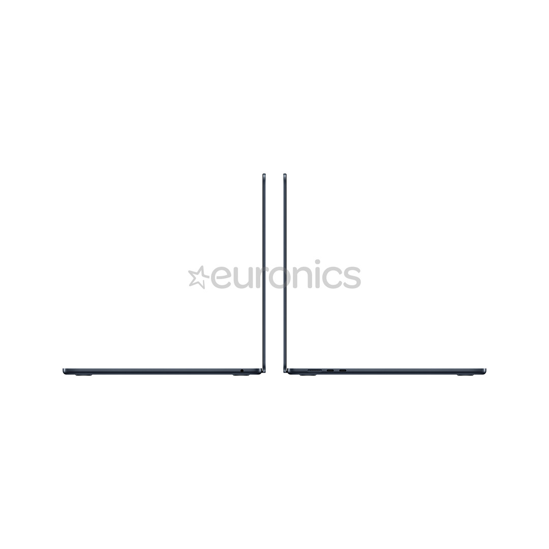 Apple MacBook Air 15'' (2024), M3 8C/10C, 8 GB, 256 GB, RUS, melna - Portatīvais dators