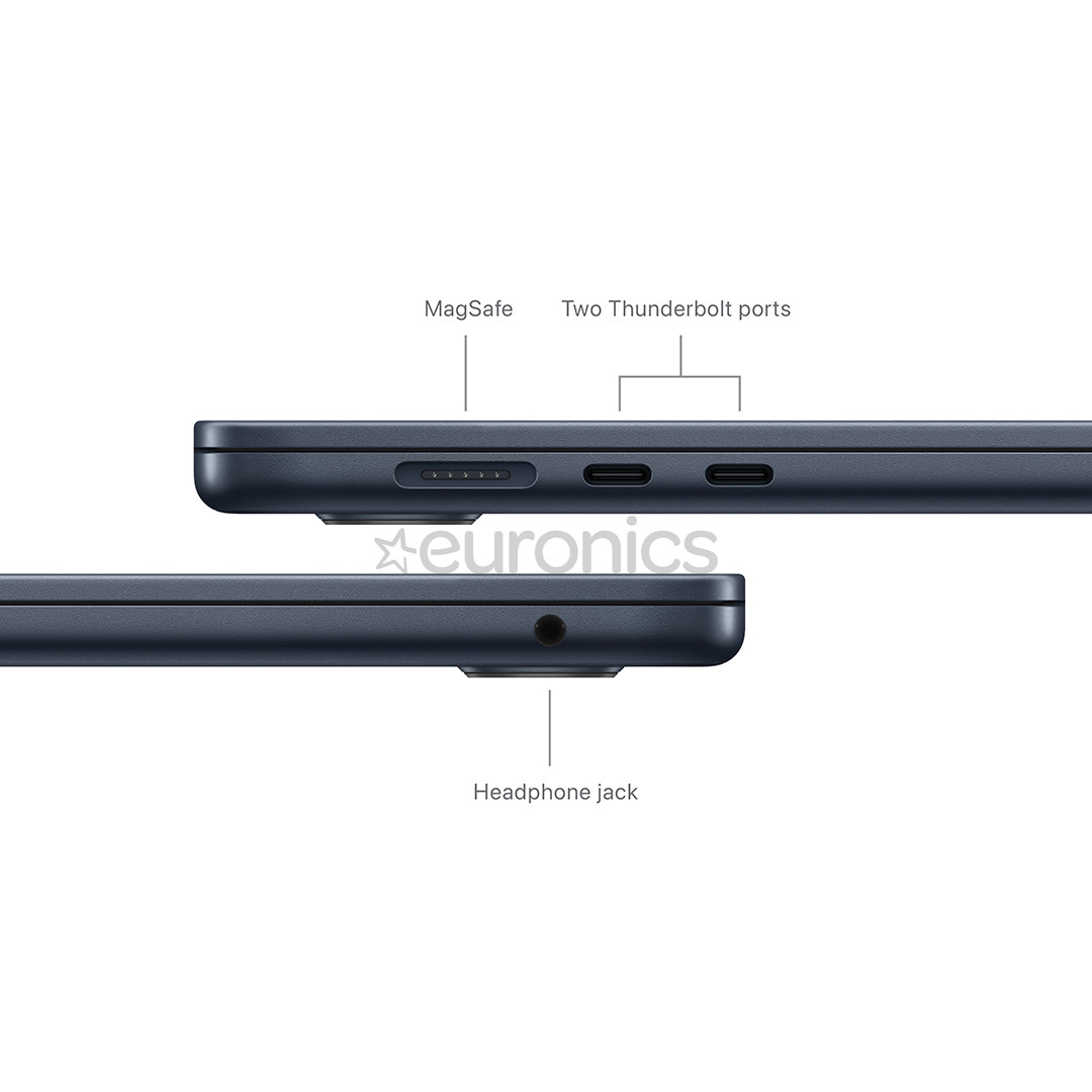 Apple MacBook Air 15'' (2024), M3 8C/10C, 8 GB, 256 GB, RUS, melna - Portatīvais dators