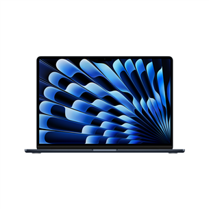 Apple MacBook Air 15'' (2024), M3 8C/10C, 8 GB, 256 GB, ENG, melna - Portatīvais dators MRYU3ZE/A