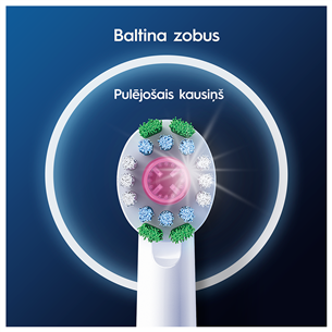 Braun Oral-B Pro 3D White, 2 gab., balta - Uzgaļi elektriskajai zobu birstei