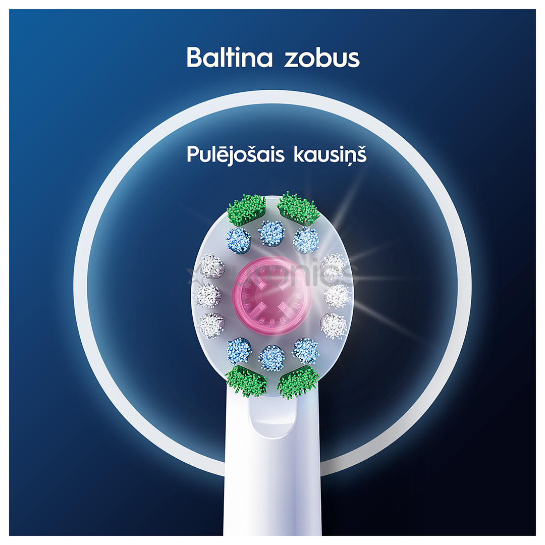 Braun Oral-B Pro 3D White, 2 gab., balta - Uzgaļi elektriskajai zobu birstei