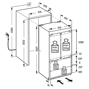 Liebherr, BioFresh NoFrost, 523 L, 203 cm, stainless steel - SBS-Refrigerator