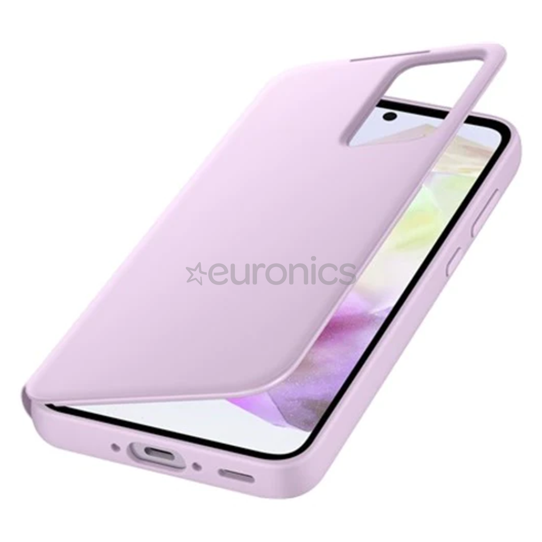 Samsung Smart View Wallet Case, Galaxy A35, lillā - Apvalks viedtālrunim