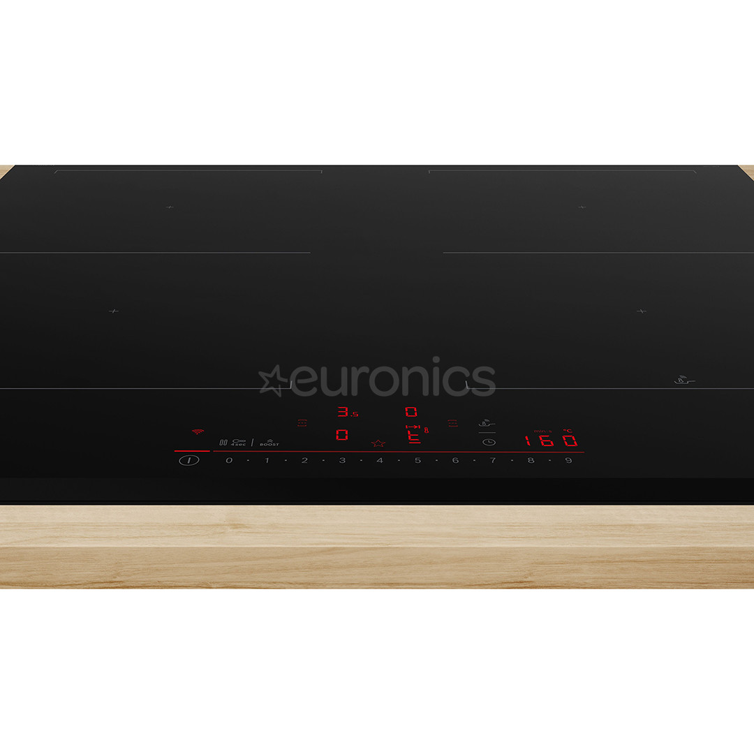 Bosch, Series 6, platums 60 cm, bez rāmja, melna - Iebūvējama indukcijas plīts virsma