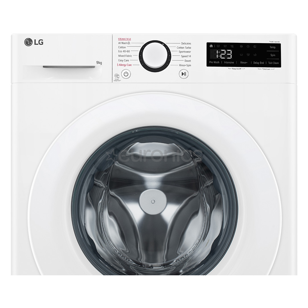 LG 9 kg, depth 47,5 cm, 1200 rpm - Front load washing machine