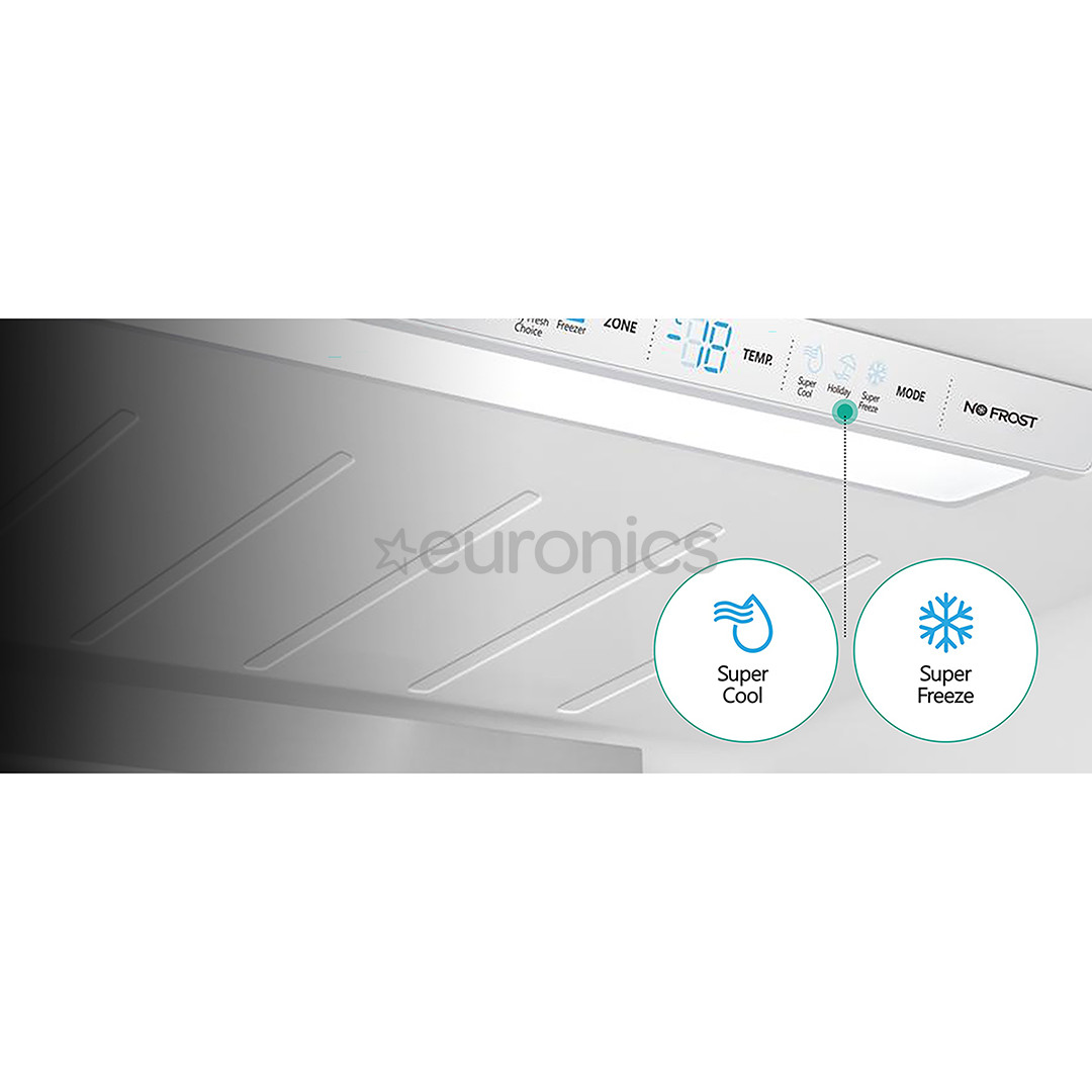 Hisense, NoFrost, 480 L, height 182 cm, black - SBS-Refrigerator