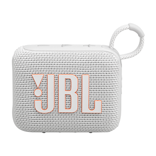 JBL GO 4, balta - Portatīvais bezvadu skaļrunis
