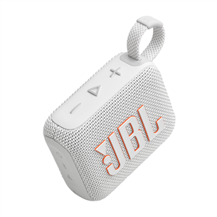 JBL GO 4, balta - Portatīvais bezvadu skaļrunis