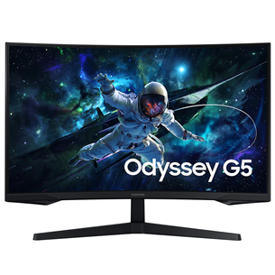 Samsung Odyssey G5 G55C, 32'', QHD, 165 Hz, LED VA, izliekts, melna - Monitors LS32CG552EUXEN