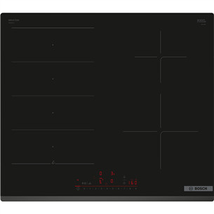 Bosch, Series 6, bez rāmja, melna - Iebūvējama indukcijas plīts virsma PIX63KHC1Z