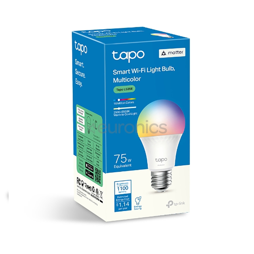 TP-Link L535E, Wi-Fi, Matter, цветной - Умная лампа