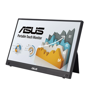 Asus ZenScreen MB16AHT, 15,6", Full HD, LED IPS, skārienjutīgs, melna - Monitors