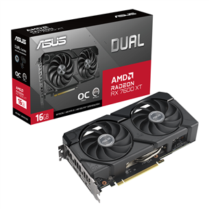Asus, AMD Radeon RX 7600 XT, 16 GB GDDR6, 128 bit - Graphics Card 4711387459218