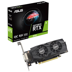 Asus, NVIDIA GeForce RTX 3050, 6 GB GDDR6, 96 bit - Graphics Card