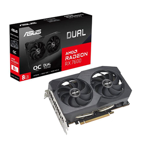 Asus, AMD Radeon RX 7600, 8 GB GDDR6, 128 bit - Graphics Card 4711387228937