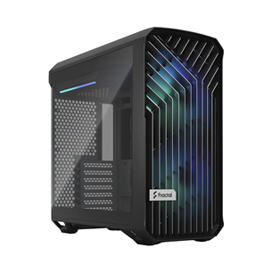 Fractal Design Torrent Compact, RGB, rūdīts stikls, viegli tonēts, melna - Datora korpuss FD-C-TOR1C-02