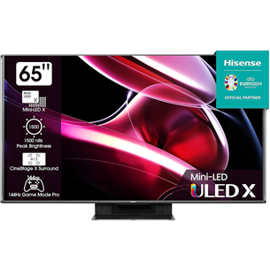 Hisense UXKQ, 65'', 4K UHD, Mini LED, black - TV