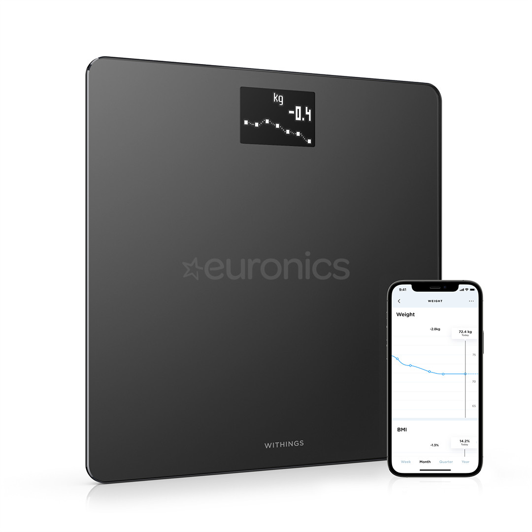 Withings Body, melna - Diagnostiskie elektroniskie svari