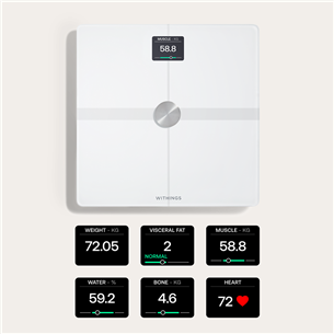 Withings Body Smart, balta - Diagnostiskie elektroniskie svari