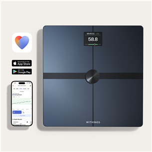 Withings Body Smart, melna - Diagnostiskie elektroniskie svari