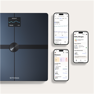 Withings Body Smart, melna - Diagnostiskie elektroniskie svari