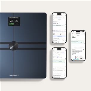 Withings Body Comp, melna - Diagnostiskie elektroniskie svari