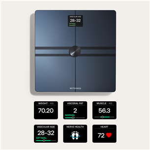 Withings Body Comp, melna - Diagnostiskie elektroniskie svari