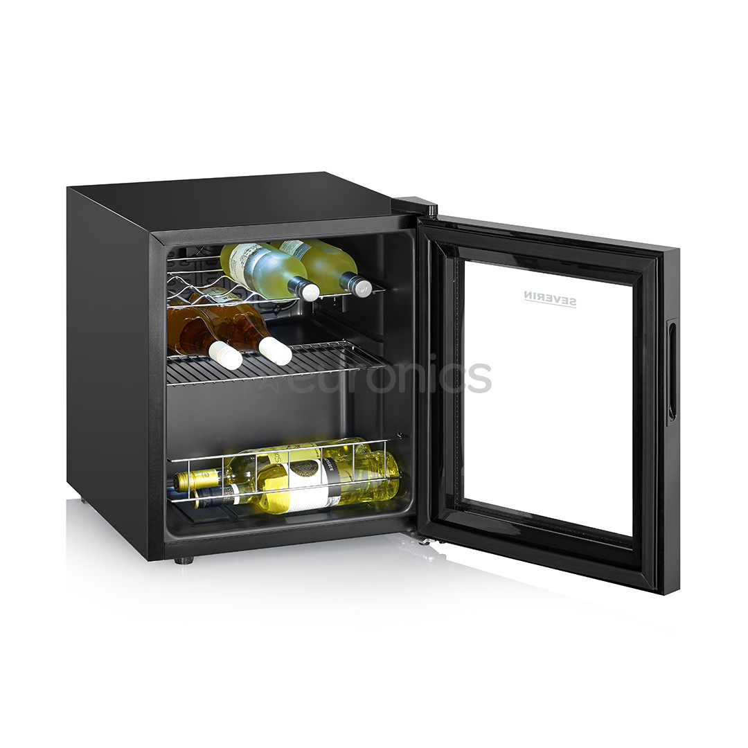 Severin, ietilpība: 15 pudeles, augstums 52 cm, melna - Vīna skapis