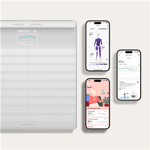 Withings Body Scan, balta - Diagnostiskie elektroniskie svari