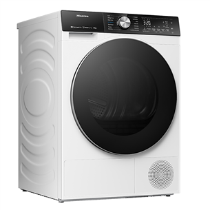 Hisense, 10 kg, dziļums 61 cm, balta - Veļas žāvētājs