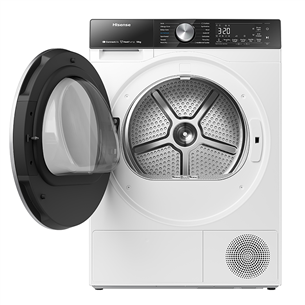 Hisense, 10 kg, dziļums 61 cm, balta - Veļas žāvētājs