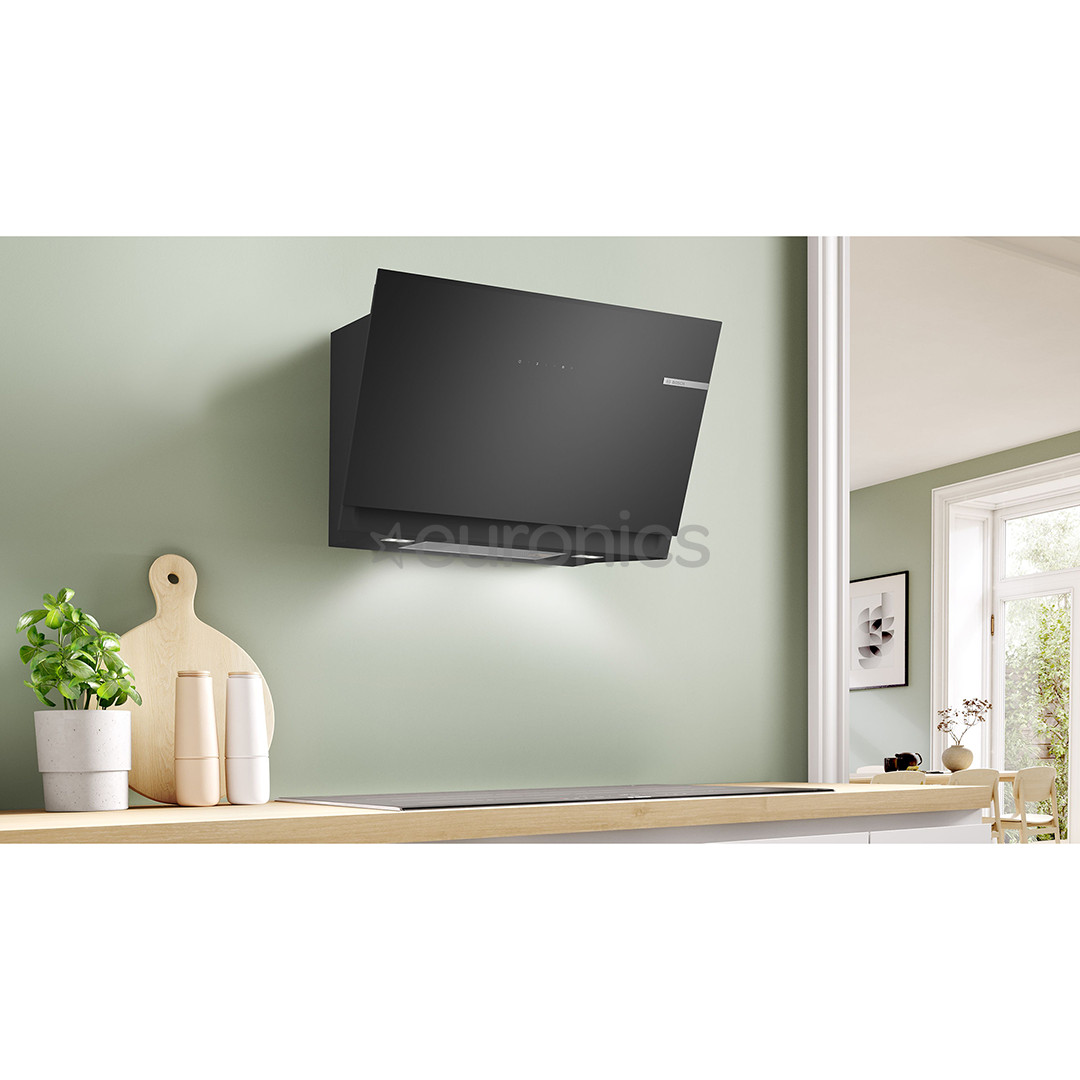 Bosch, Series 6, 915 m³/h, width 80 cm, black - Cooker hood
