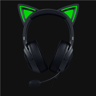 Razer Kraken Kitty V2, melna - Austiņas ar mikrofonu