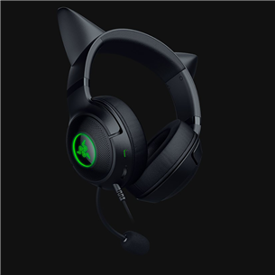 Razer Kraken Kitty V2, melna - Austiņas ar mikrofonu