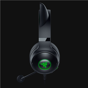 Razer Kraken Kitty V2, melna - Austiņas ar mikrofonu