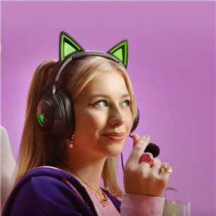 Razer Kraken Kitty V2, melna - Austiņas ar mikrofonu
