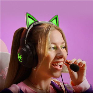 Razer Kraken Kitty V2, melna - Austiņas ar mikrofonu