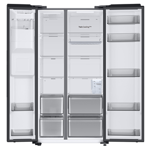 Samsung RS8000C, 634 L, height 178 cm, black - SBS-Refrigerator