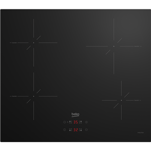 Beko, width 59 cm, black - Built-in induction hob HII64400SMT